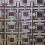 Haute House Fabric - Hollyhock Mocha - Geometric Chenille Fabric #3010