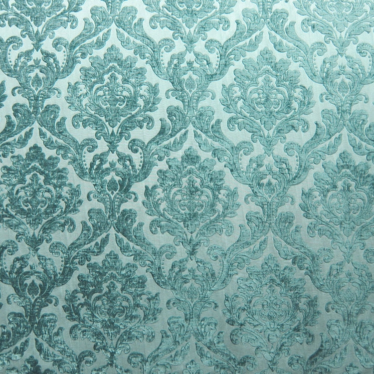 HHF Marcus Cerulean damask chenille upholstery fabric