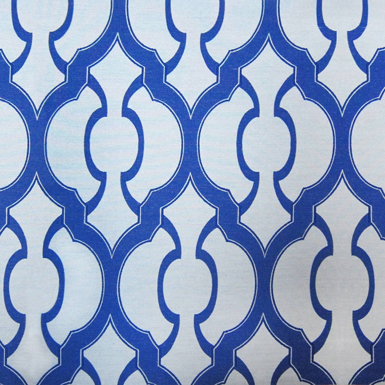 Haute House Fabric - Mila Indigo - Geometric Upholstery Fabric