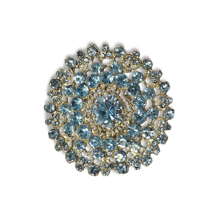 Grand Light Blue Brooch | Accessories | Bling | Brooches | Haute House Fabric