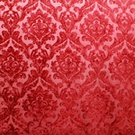 HHF Marcus Red damask chenille upholstery fabric