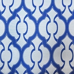 Haute House Fabric - Mila Indigo - Geometric Upholstery Fabric