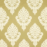 Haute House Fabric - Shelby Butter - Gold Damask Fabric #2916
