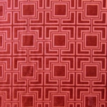Haute House Fabric - Hollyhock Red - Geometric Chenille Fabric #3012