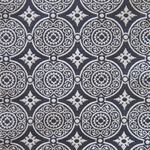 Haute House Fabric - Medallion Navy - Woven Fabric #3142