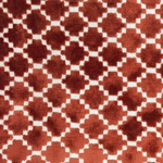 Haute House Fabric - Arcade Orange - Velvet Geometric Fabric #4365