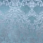 Haute House Fabric - Capilla Teal - Damask Velvet #4517