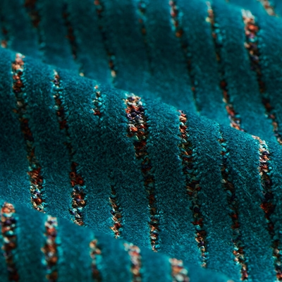 Haute House Fabric - Saloon Peacock - Velvet #5174