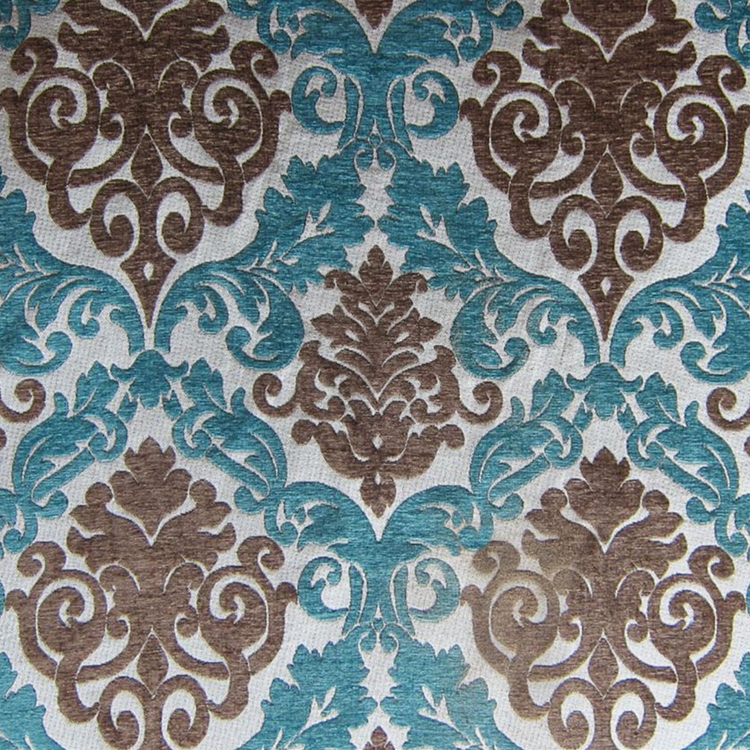 Haute House Fabric - Alexis Peacock - Chenille Damask #1988