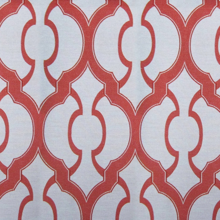 Haute House Fabric - Mila Coral - Geometric Upholstery Fabric