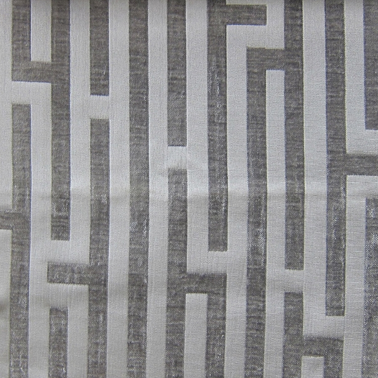 Haute House Fabric - Amazement Grey - Chenille Geometric Fabric #2891