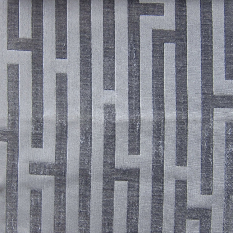 Haute House Fabric - Amazement Steel - Chenille Geometric Fabric #2896