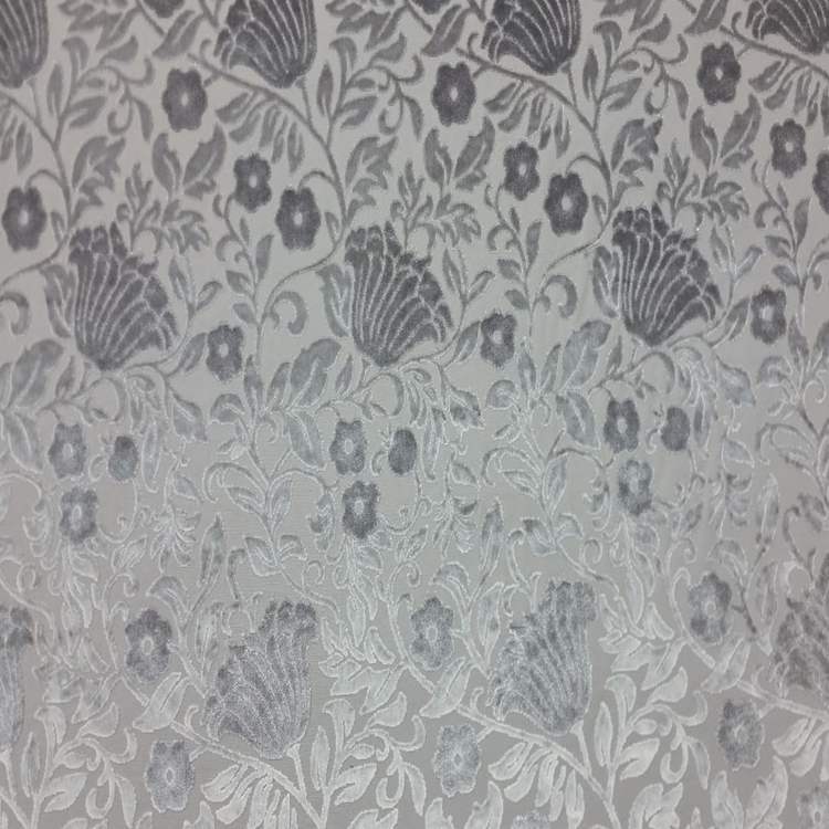 Haute House Fabric - Rebecca Silver - Floral Velvet #3861
