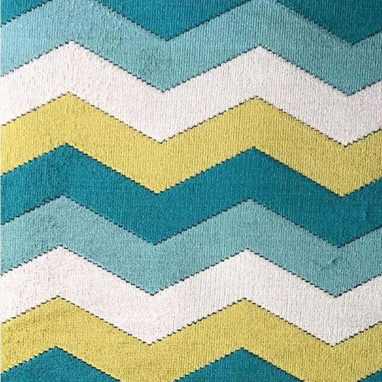 Haute House Fabric -Martina Turquoise - Chevron Fabric #5129